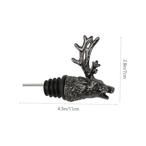Stag Head Wine Pourer Spout Creative Bottle Pourer for Wine Aeration Unique Design for Home Use and Bar