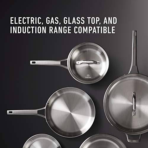 Calphalon Premier Stainless Steel 13-Piece Cookware Set, Silver