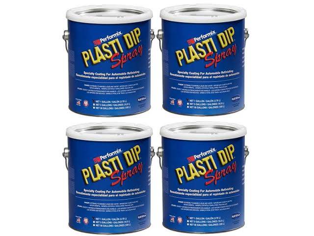 Performix Plasti Dip 10171S Black/Blue Gallon Rubber Spray 4 Pack