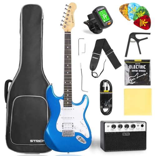 STRICH Electric Guitar Beginner Kit, Solid Body 39
