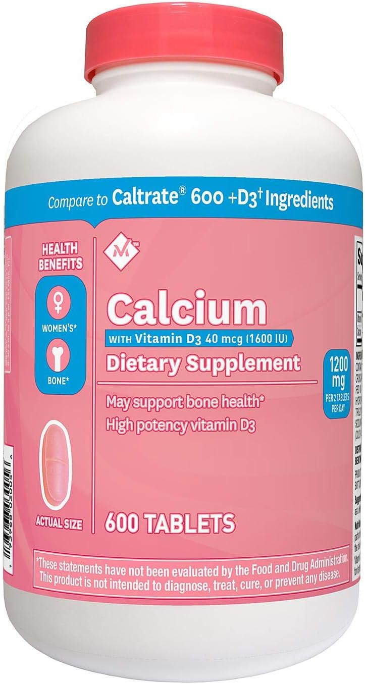 Member's Mark Calcium 600 + D3 Dietary Supplement - 600 ct.