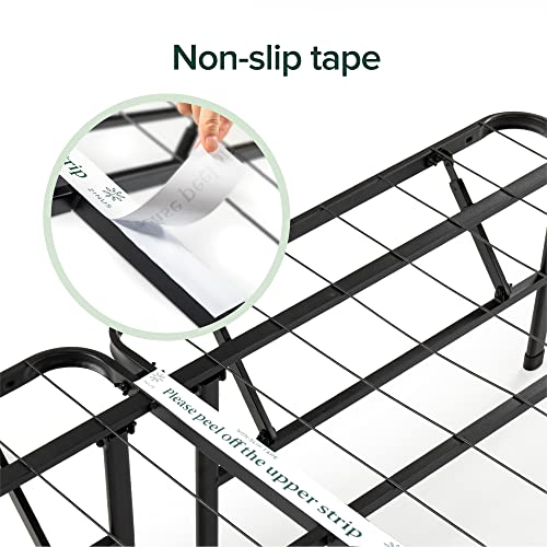 ZINUS Rumi 14in Full Metal Bed Frame, Quick Assembly SmartBase® Mattress Foundation, Heavy Duty Sturdy Steel with No Box Spring Needed, Eco-Friendly Packaging, Black