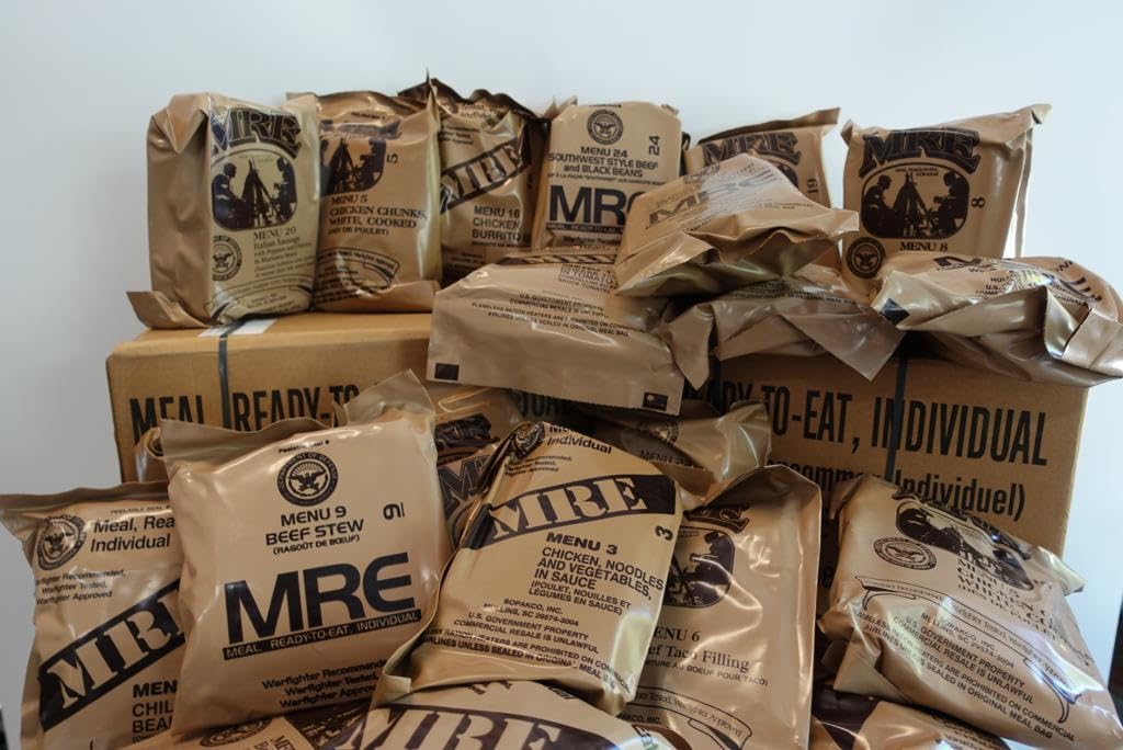 Food Dude 82nd MRE Surplus 2024 Inspection US Meals Ready to Eat Military MRE with Heater Box of MRE Meals Full Meal 12 MRE Pack