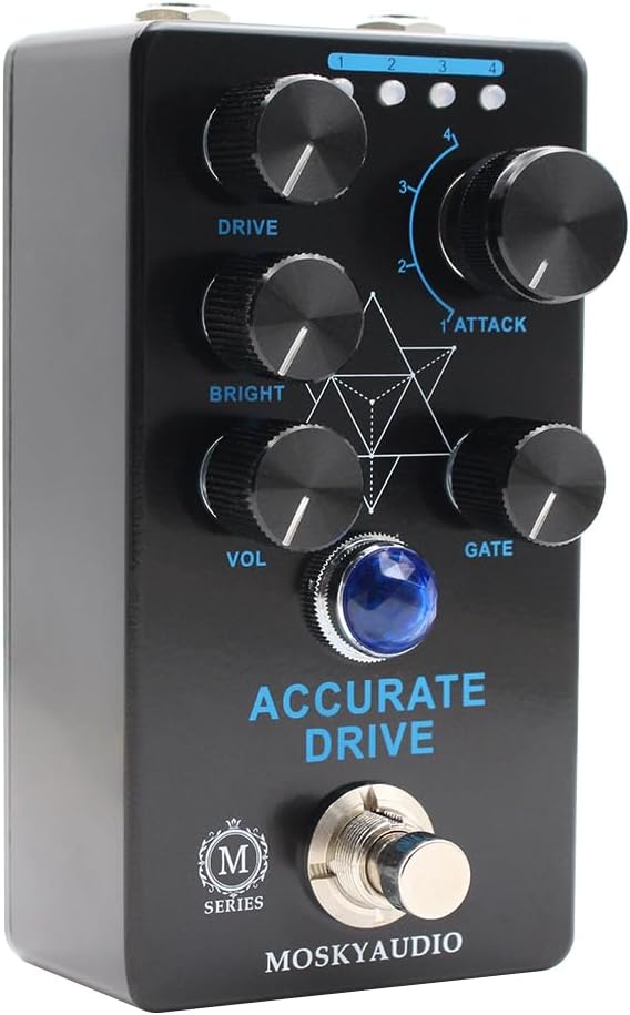 MOSKY Audio ACCURATE DRIVE Guitar Overdrive with Noise Gate and Four Mode Attack Option
