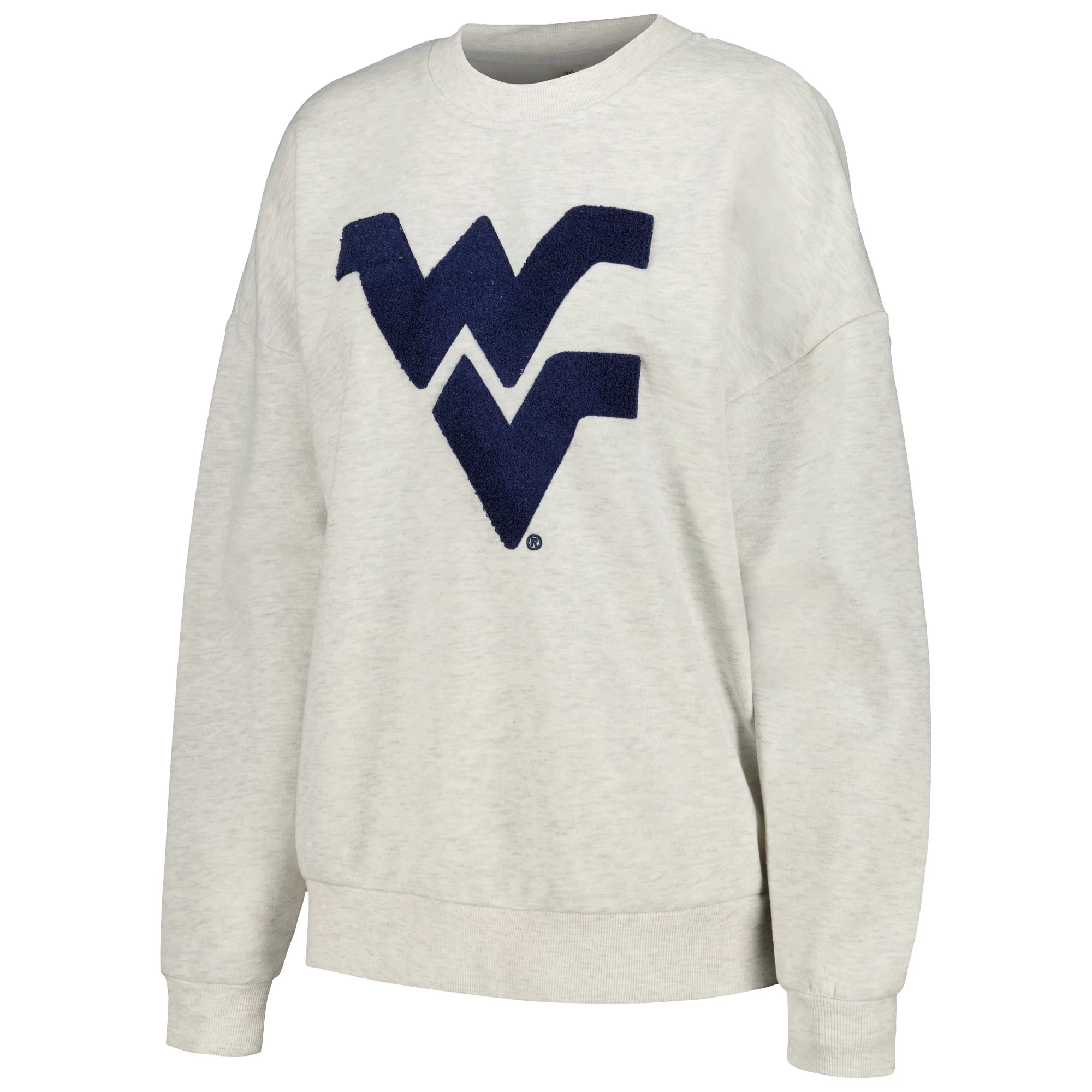 Women's Gameday Couture Ash West Virginia Mountaineers Team Effort Pullover Sweatshirt & Shorts Sleep Set