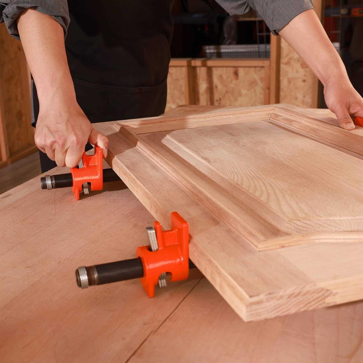 PONY 2-Pack Wood Gluing Pipe Clamp Fixture Black Pipe