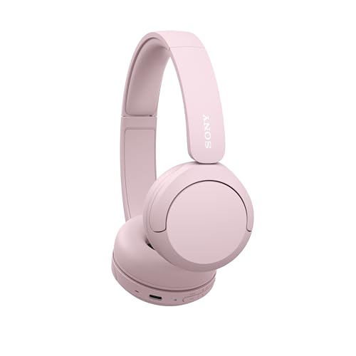 Sony WH-CH520 Wireless Headphones Bluetooth On-Ear Headset with Microphone, Pink