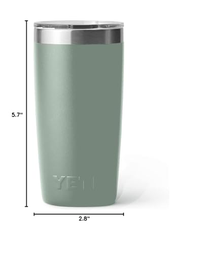 YETI Rambler 10 oz Tumbler, Stainless Steel, Vacuum Insulated with MagSlider Lid, Firefly Yellow