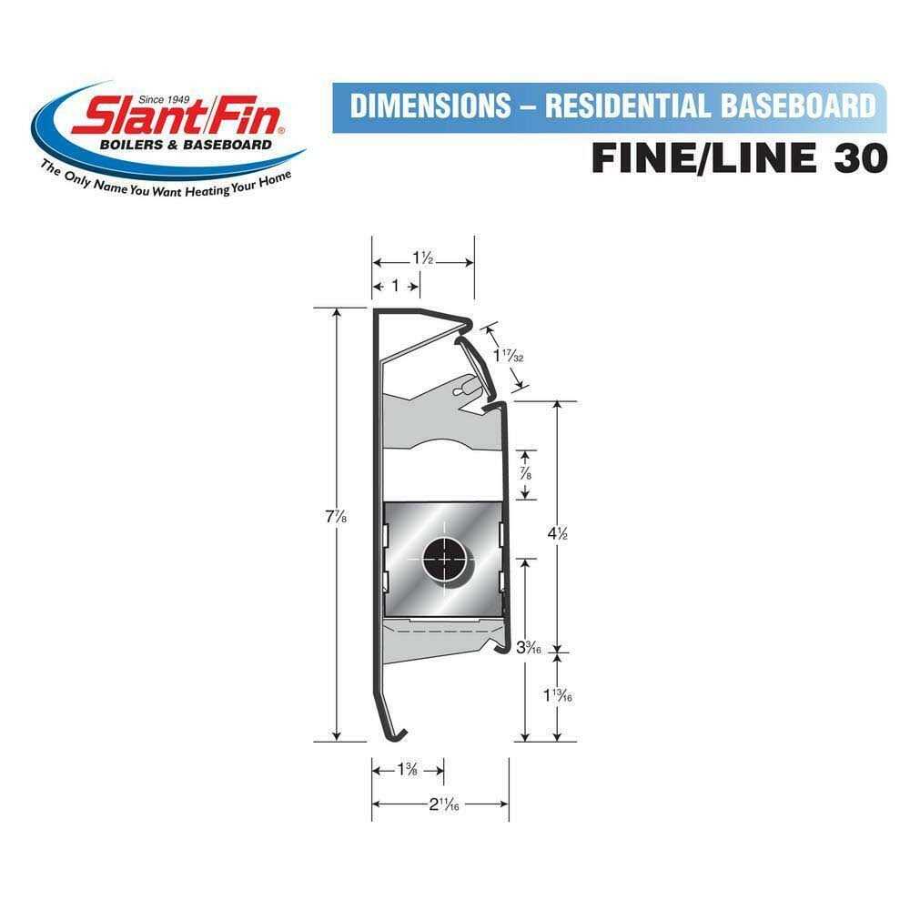 Slant/Fin Fine/Line 30 6 ft. Hydronic Baseboard Fully Assembled Enclosure and Element 101401060