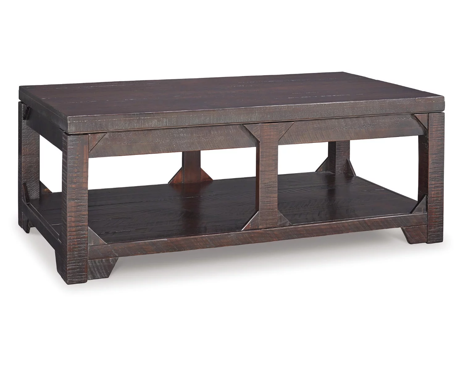 Signature Design by Ashley Casual Rogness Coffee Table with Lift Top Rustic Brown