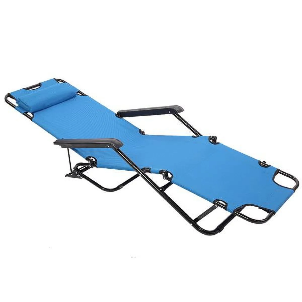 Fithood RHC-202 Portable Dual Purposes Extendable Folding Reclining Chair Blue