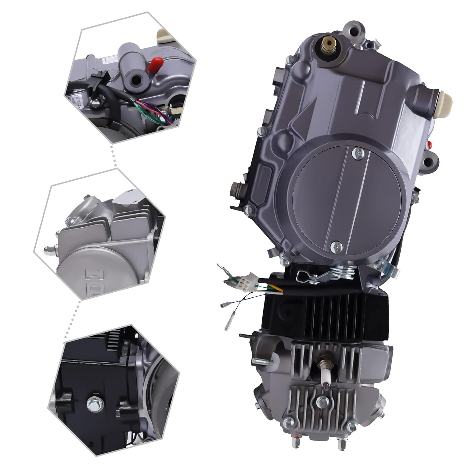 140CC 4 Stroke Engine Racing Motor Kit for Pit Dirt Bike CDI Kick Starter Manual Clutch Horizontal Single Cylinder 4 Speed Honda CRF50
