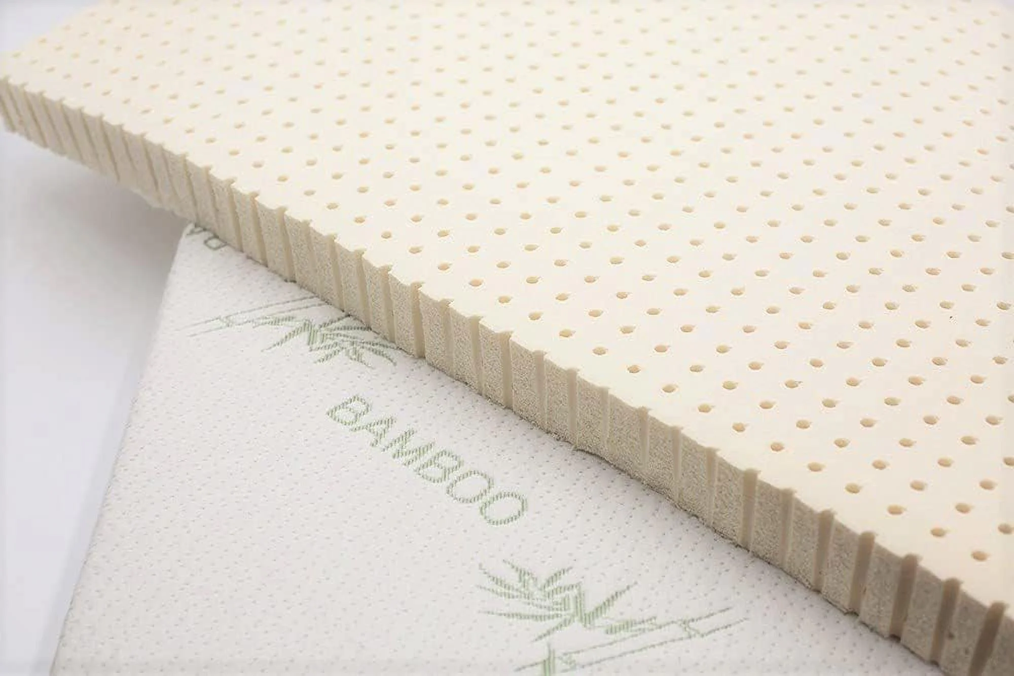 Orgaic Latex Mattress Topper With Bamboo Cover, (GOL's Certified Orgaic Materials), o-Toxic - Made I (2 Iches Kig, Soft)
