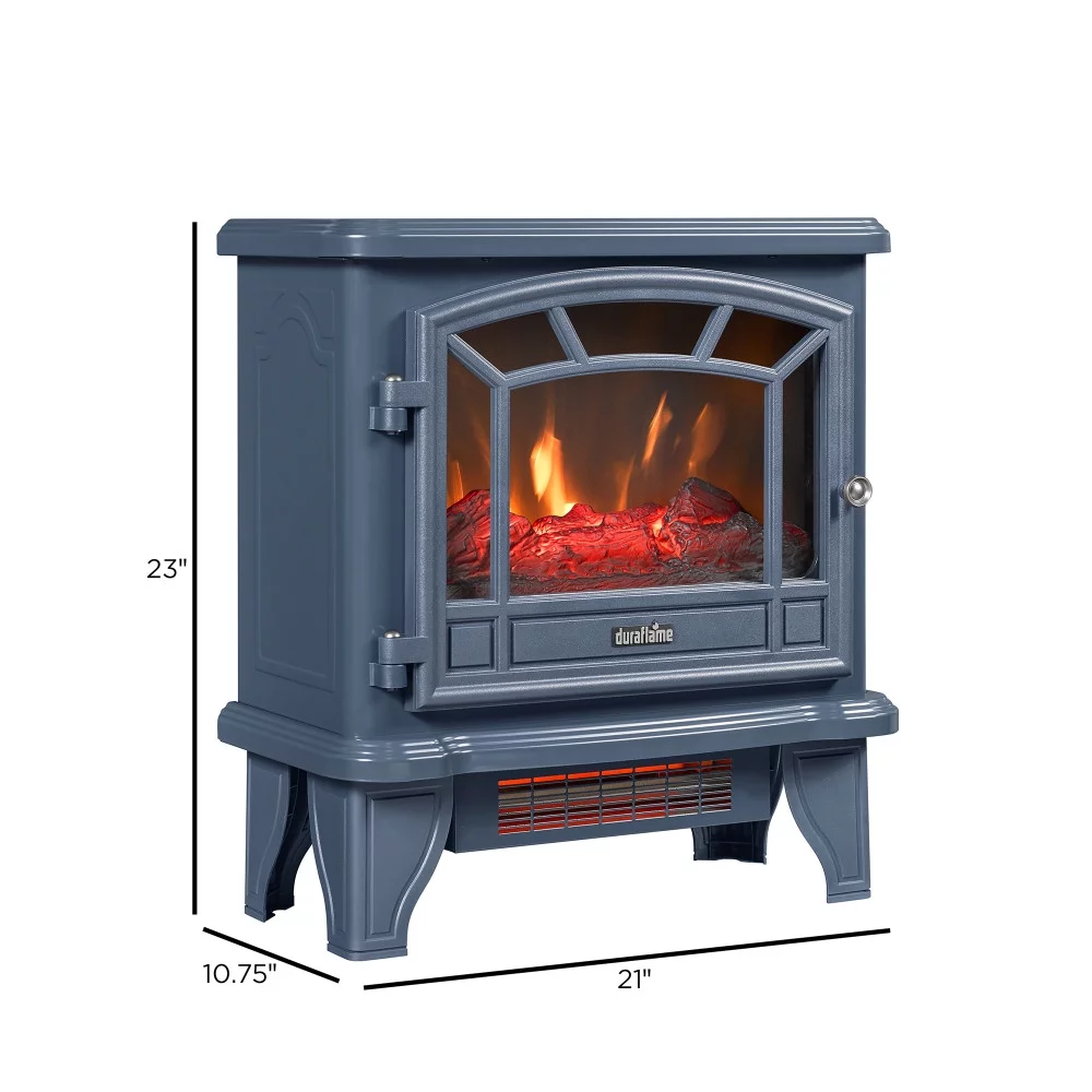 Duraflame 1,000 sq ft Infrared Quartz Electric Fireplace Stove Heater, Blue
