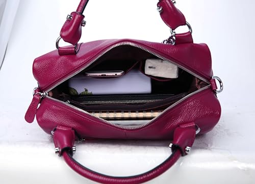 HESHE Womens Genuine Leather Handbags Purse Crossbody Satchel Tote Bags Ladies Real Leather Bags