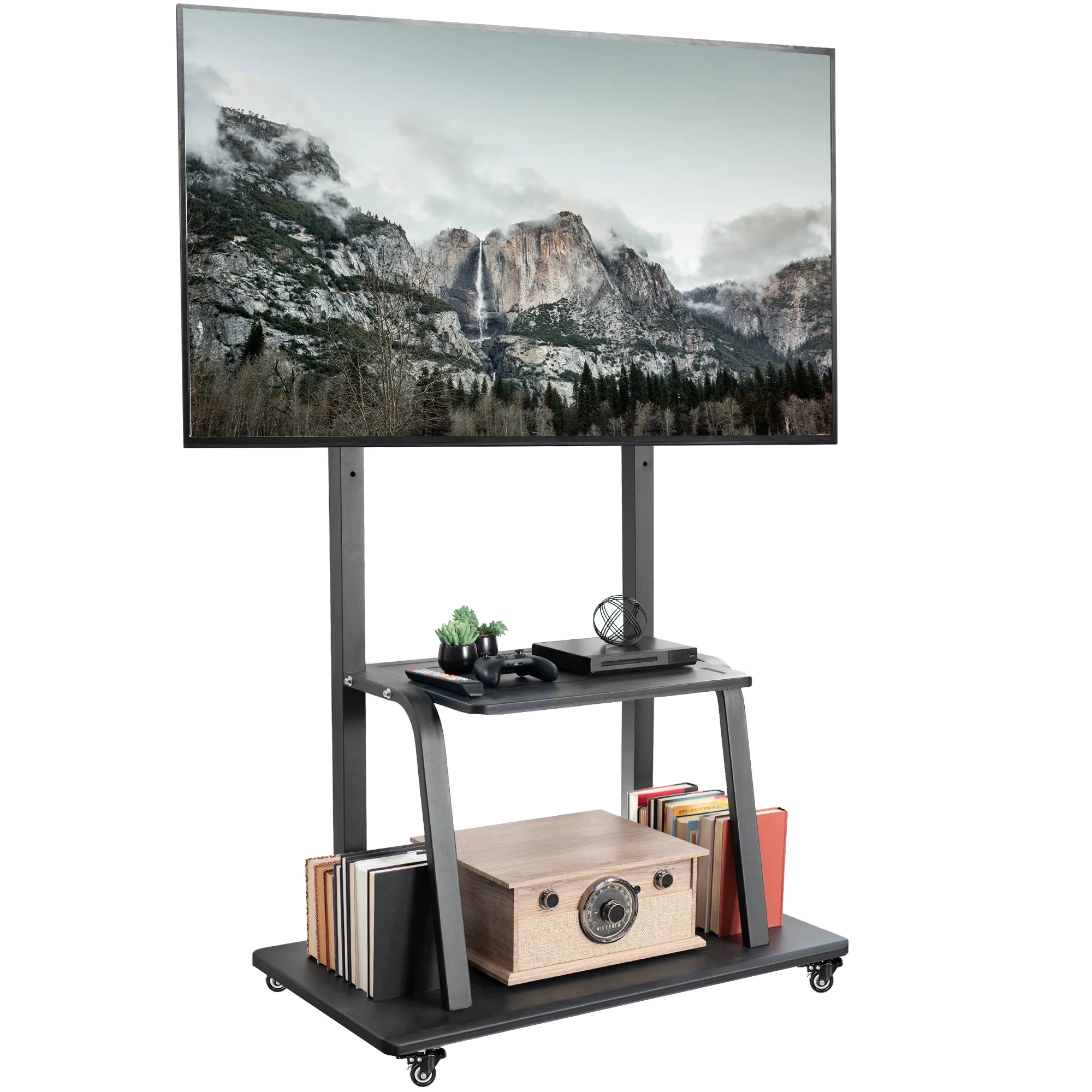 VIVO Heavy Duty Steel Mobile TV Cart for 42