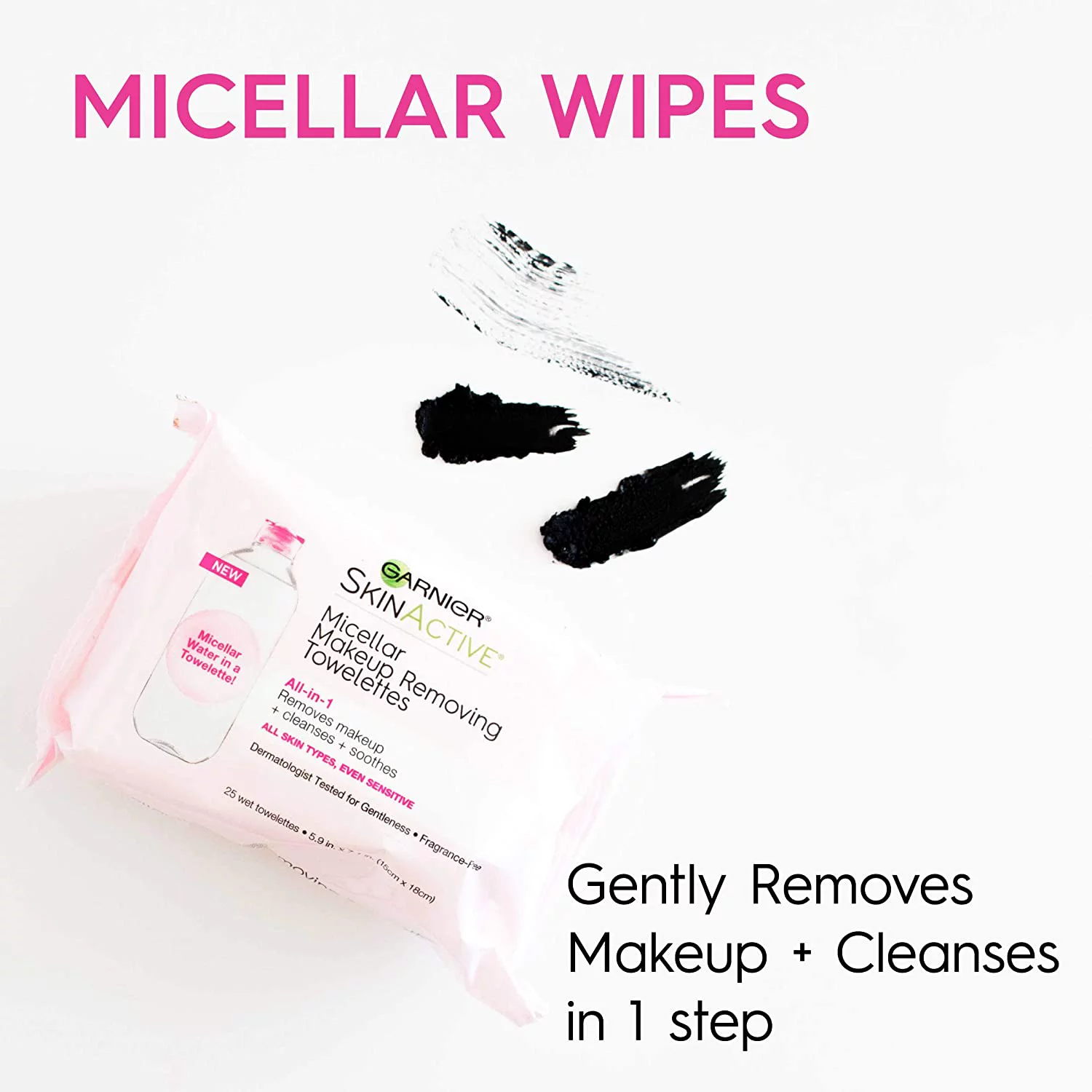 Garnier SkinActive Micellar Cleansing Towelettes 25 ea (Pack of 6)