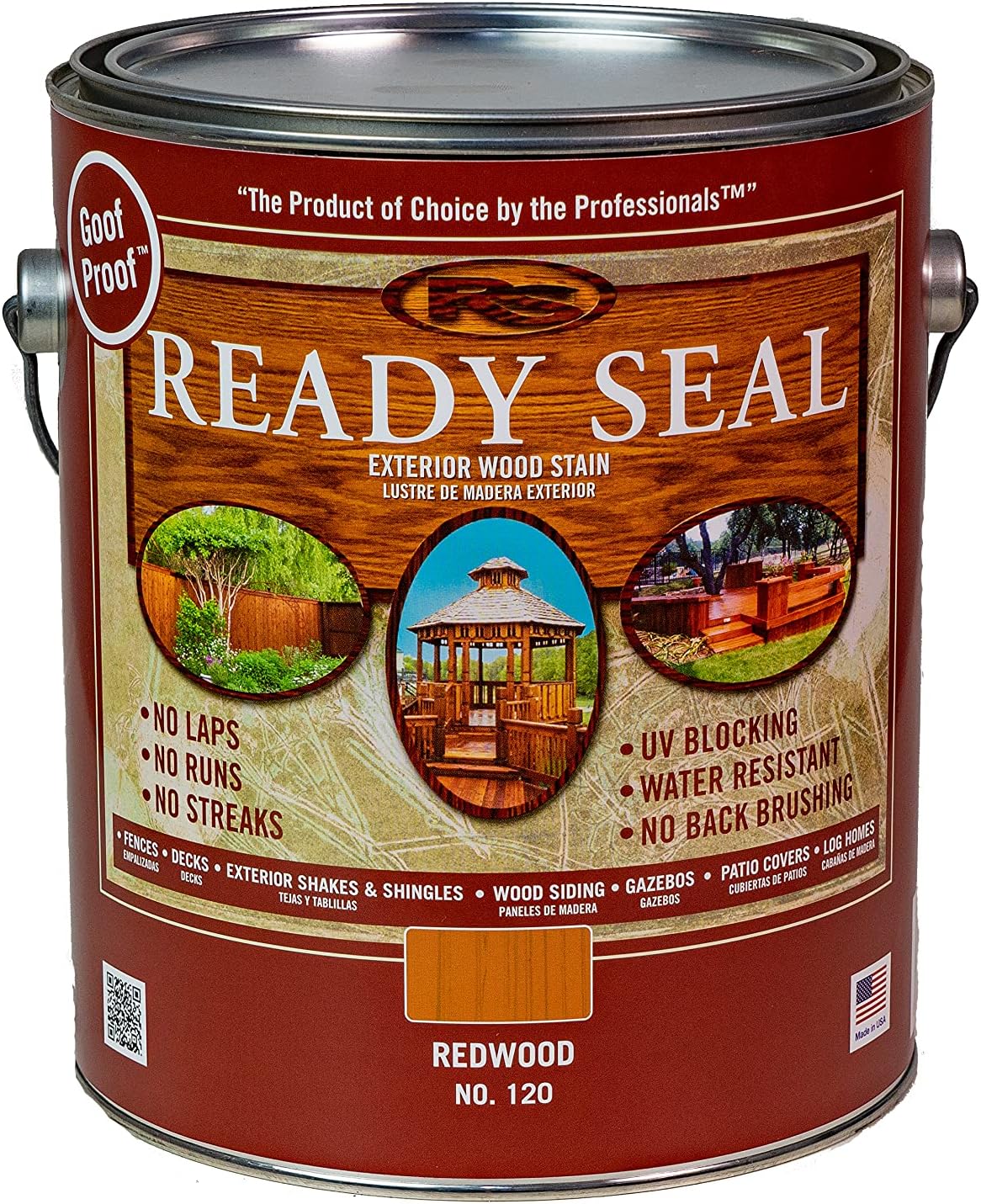 1 gal Ready Seal 120 Redwood Exterior Stain and Sealer For Wood