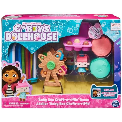 Gabby’s Dollhouse, Purrfect Dollhouse with 15 Pieces including Toy Figures, Furniture, Accessories and Sounds, Kids Toys for Ages 3 and up