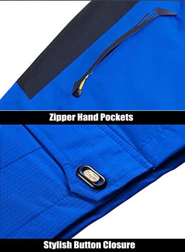 MAGCOMSEN Men's Winter Coats Water Resistant Ski Snow Jacket Warm Fleece Parka Raincoats With Multi-Pockets