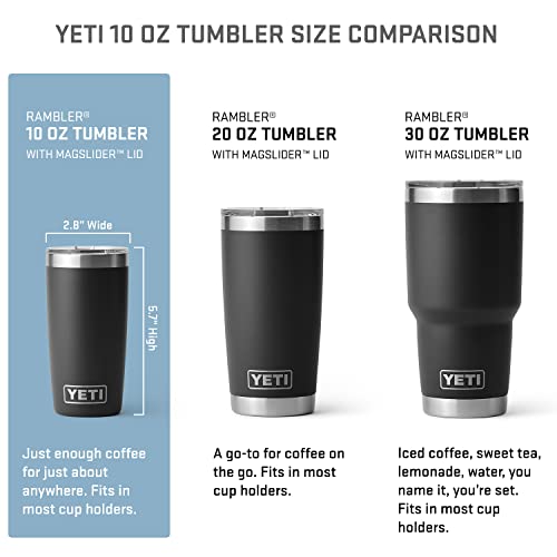YETI Rambler 10 oz Tumbler, Stainless Steel, Vacuum Insulated with MagSlider Lid, Firefly Yellow