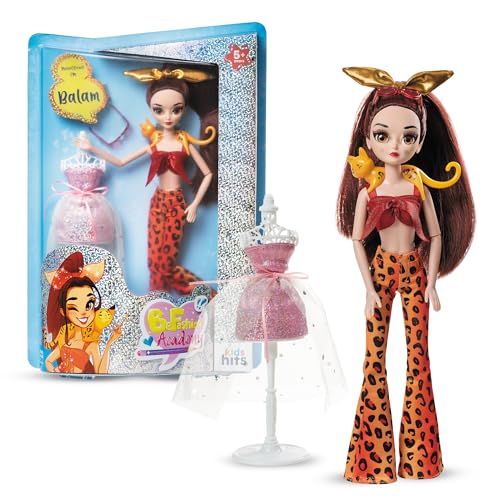 Kids Hits Be Fashion Academy – Kelia Fashion Doll with Outfit, Accessories, Skateboard & Designer Set – Creative Play for Girls Age 5+