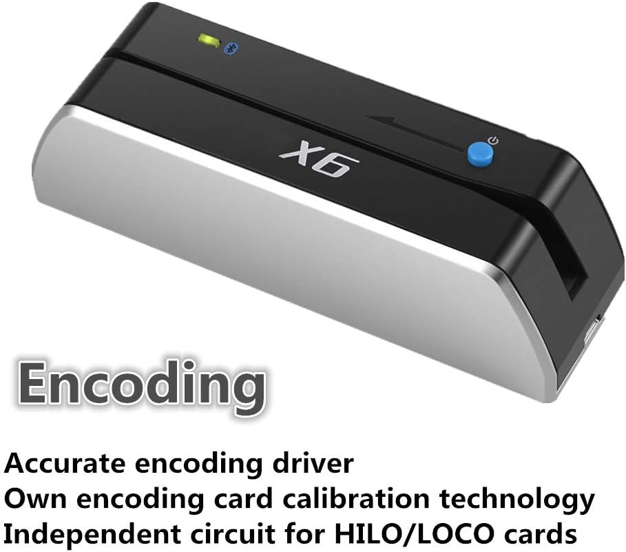 TNAIVE Bluetooth 4.1 USB X6BT Card Reader Writer Encoder Swipe by Card Device