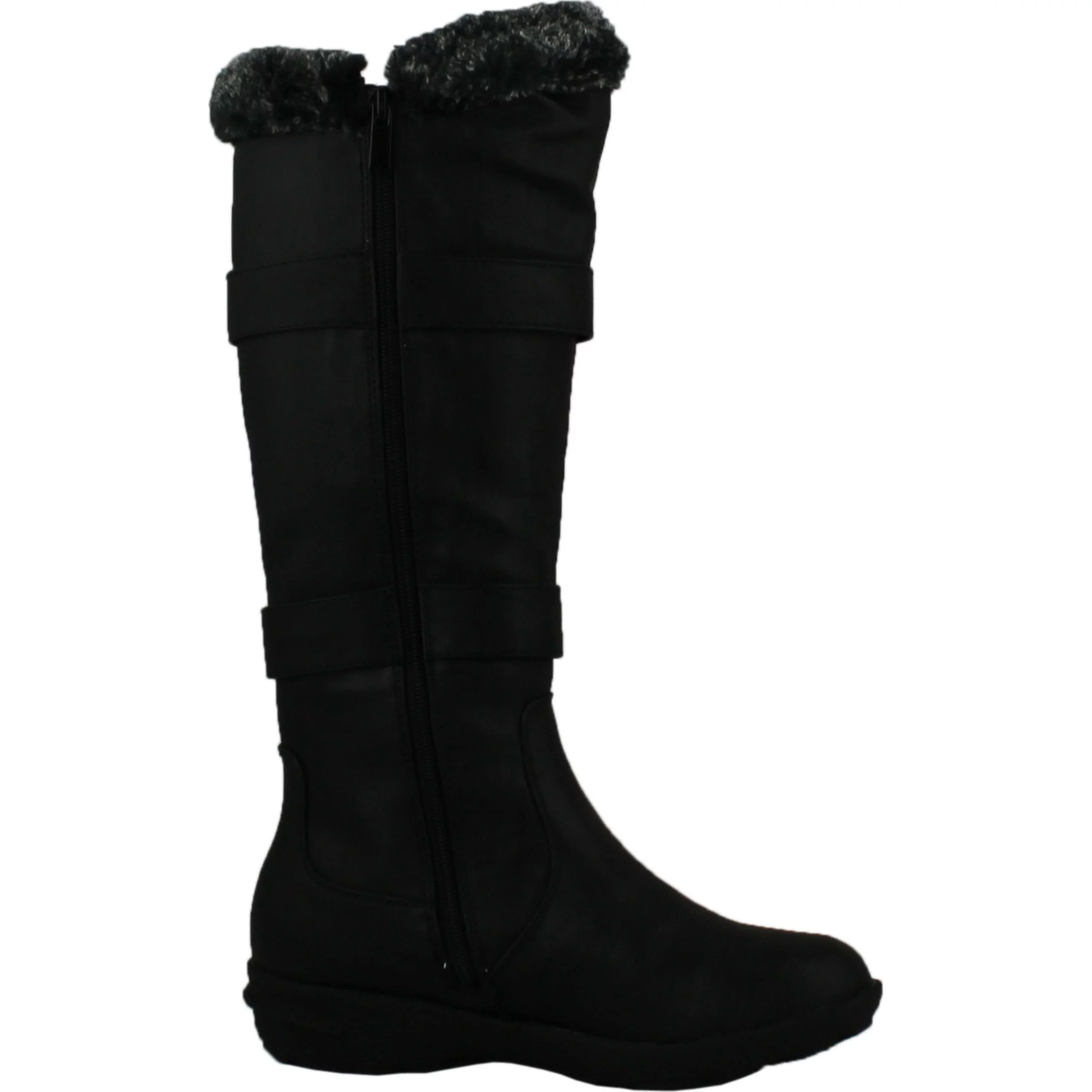 FOREVER AURA-43 Womens Double Straps Knee High Boots Winter Boots