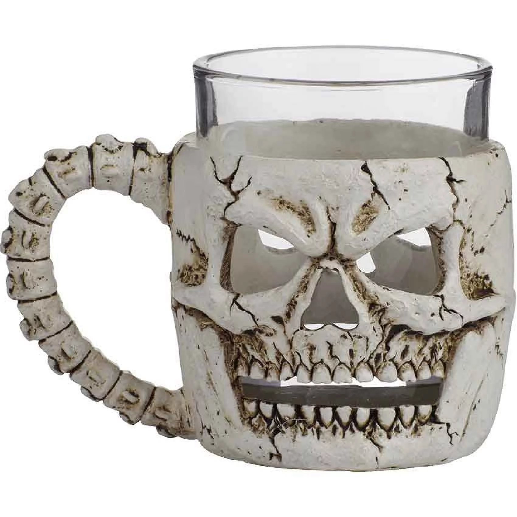 Grinning Skull Glass Cup by Medieval Collectibles