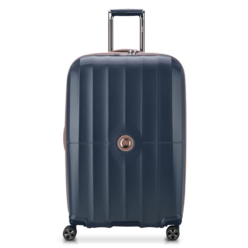 DELSEY PARIS Carrousel Hardside Expandable Luggage with Spinner Wheels, Navy, Carry-on 21 Inch