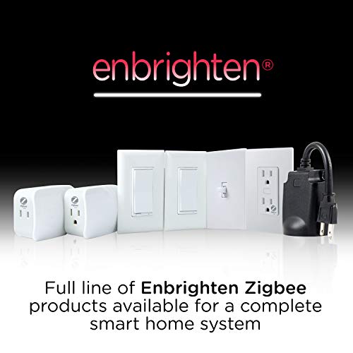 Enbrighten Zigbee Smart Light Switch, QuickFit & SimpleWire, Pairs Directly with Echo Show 10, Echo Studio, Eero Pro 6, Alexa & Google Assistant, Smart Light Switch, 43078