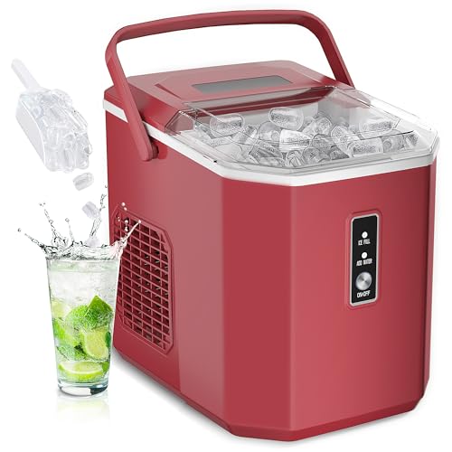 EUHOMY Crescent Ice Makers Countertop, 35Lbs/24H, 16Pcs in 12Mins, Auto Deep Cleaning, Timer, Portable Crescent Ice Maker Countertop with Crystal-Clear Ice Cubes for Home/Office/Party