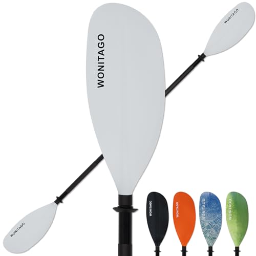 Kayak Paddles with Alloy Shaft and PP Blade, Floating Kayaking Oars, Adjustable 230-250 cm/90-98 Inches, 210-230 cm/82-90 Inches