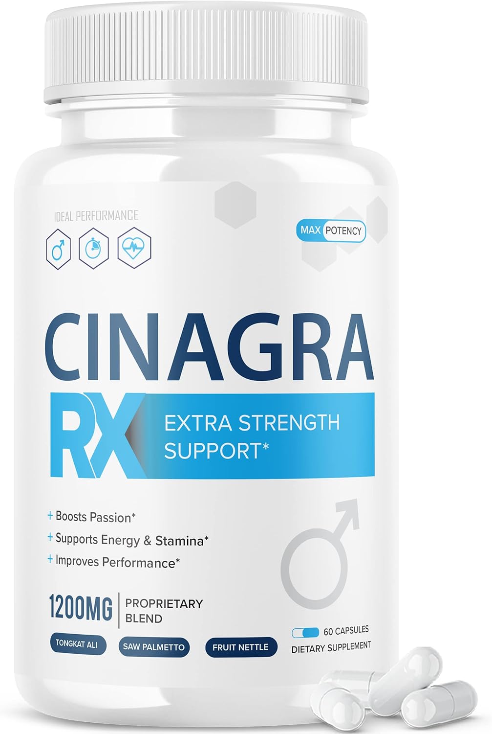 IDEAL PERFORMANCE Cinagra RX Pills Cinagrarx Conagra (60 Capsules)