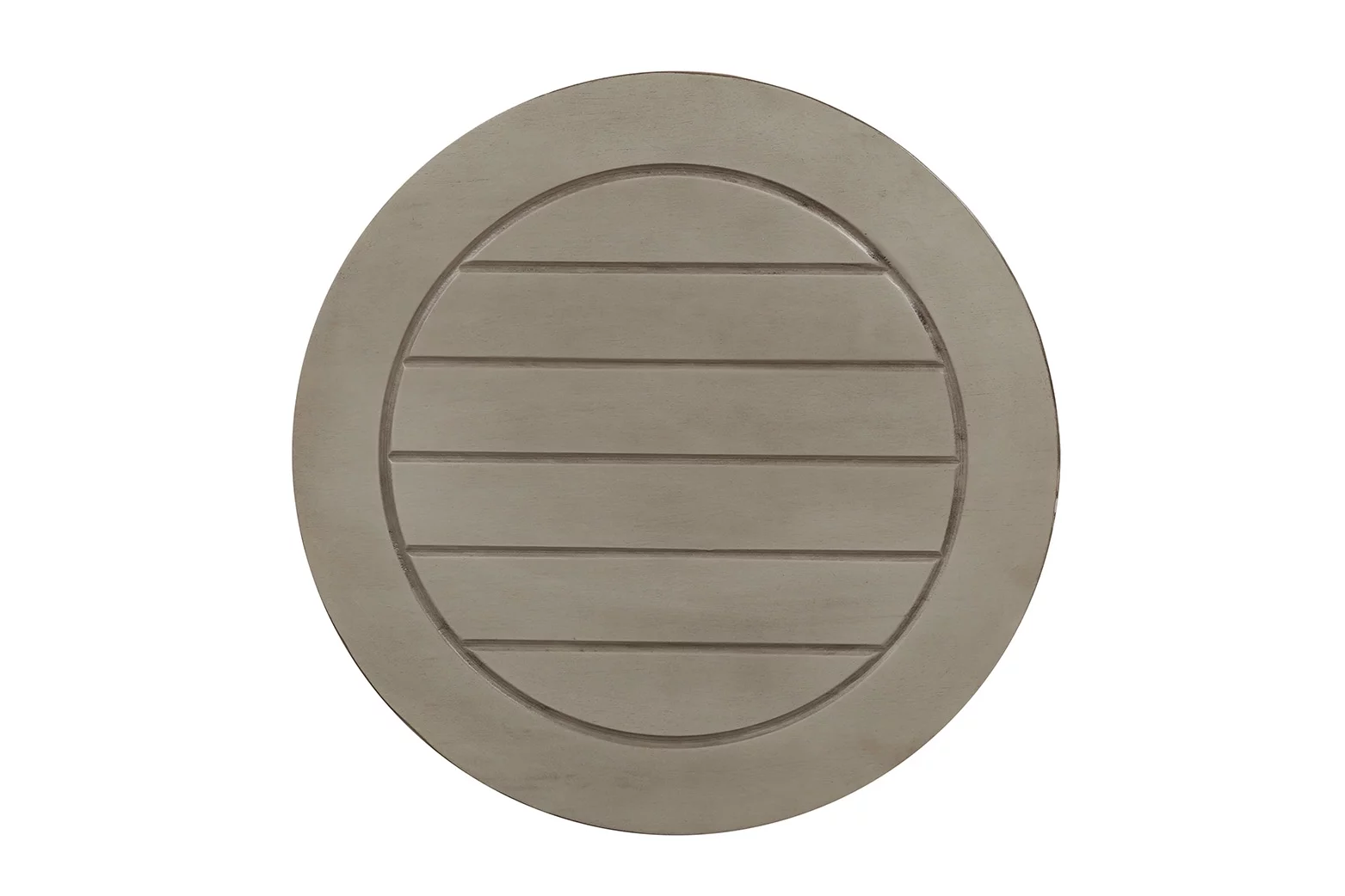 Indoor or Outdoor Hardwood Round Side Accent Table - Light Grey