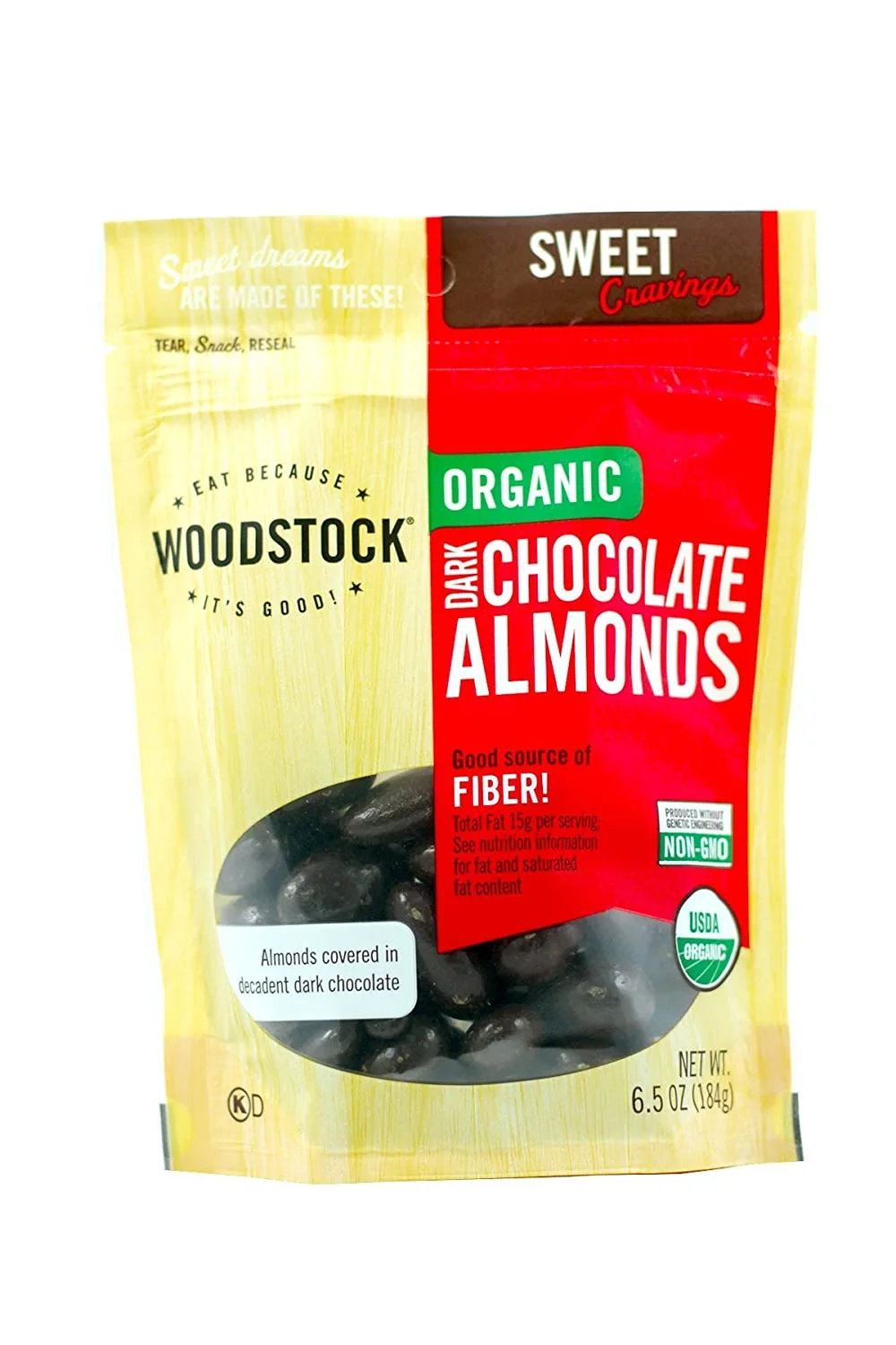Woodstock - Almonds Dark Chocolate - Case of 20-LB