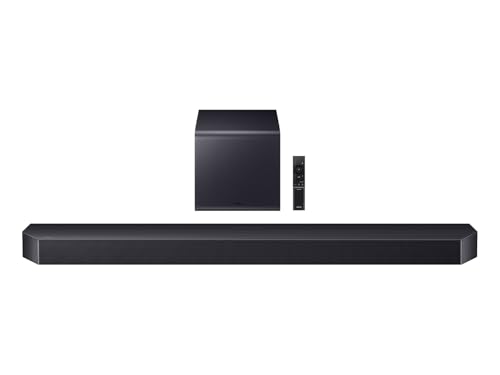 SAMSUNG Q990D 11.1.4ch Soundbar w/Wireless Dolby Atmos Audio, Rear Speaker Included, Q-Symphony, SpaceFit Sound Pro, Adaptive Sound, Game Mode Pro with Alexa Built-in, HW-Q990D/ZA