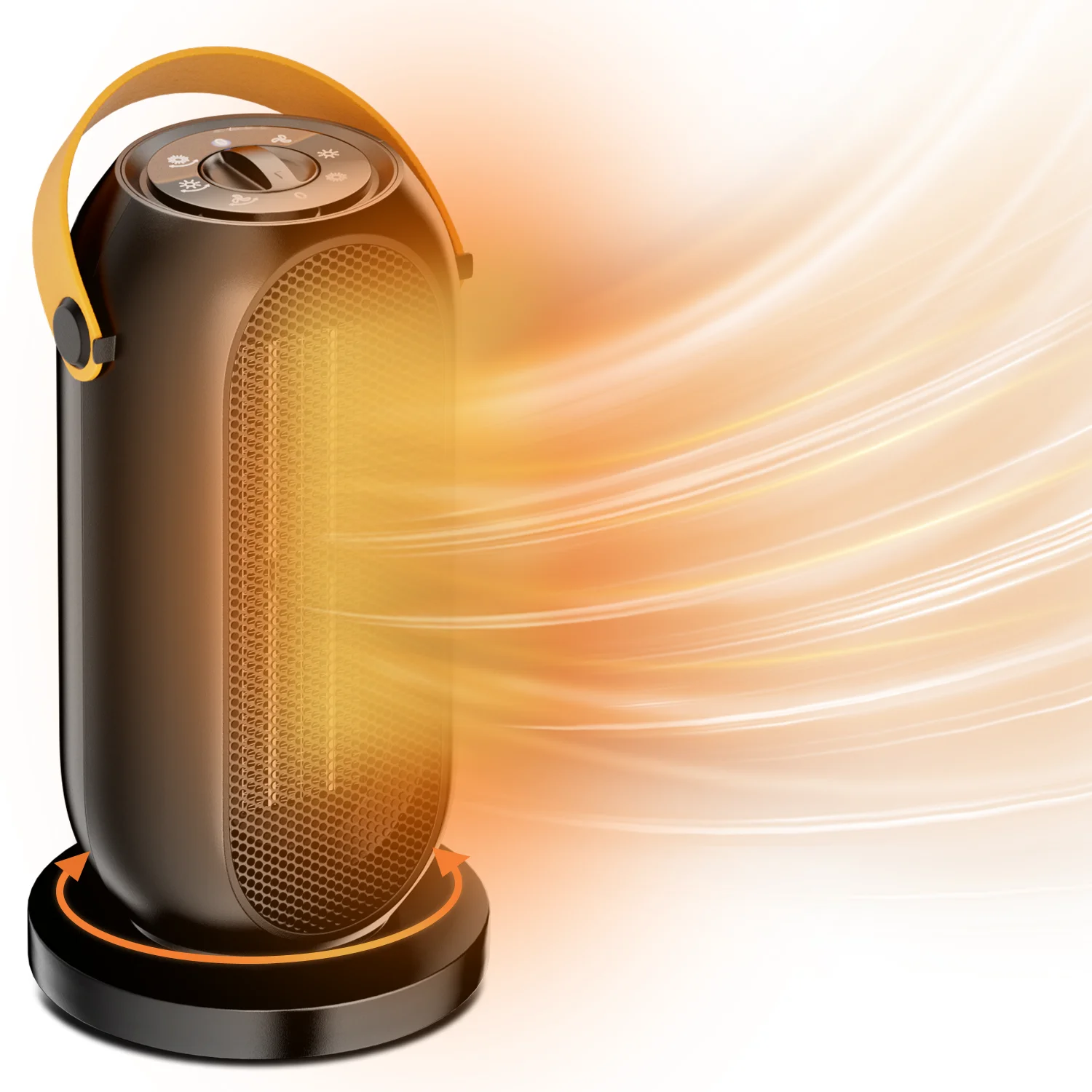 Magshion Space Heater, Portable Electric Heaters for Indoor Use, 1200W PTC Desk Heater Fan for Bedroom Home Office, Black