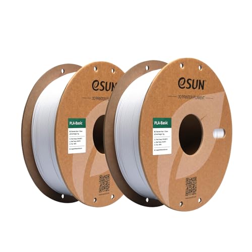 eSUN PLA Basic Filament 1.75mm, 1KG Spool (2.2 LBS) Fast Printing 3D Printer PLA Filament,Designed for Fast Printing, Black 2Pack