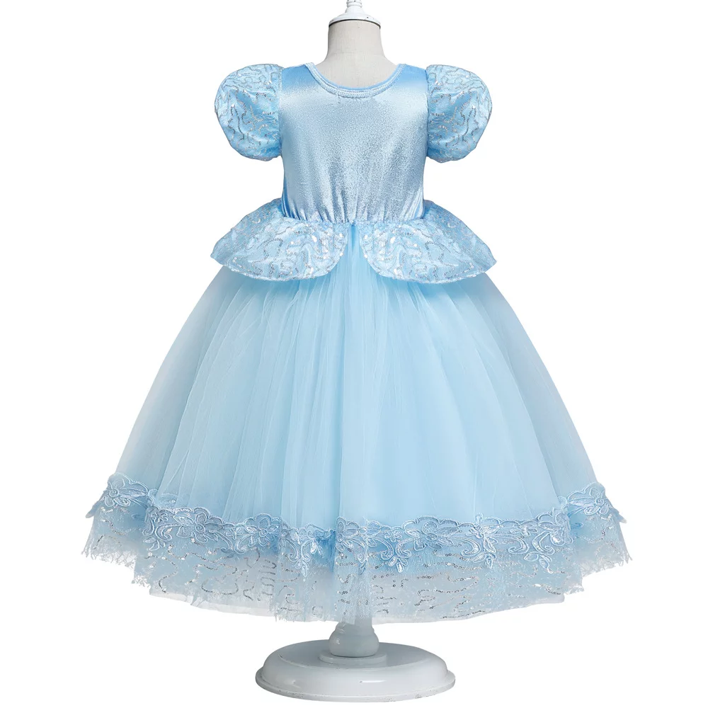 KAWELL Princess Cinderella Blue Toddler Girls Costume Dress Up