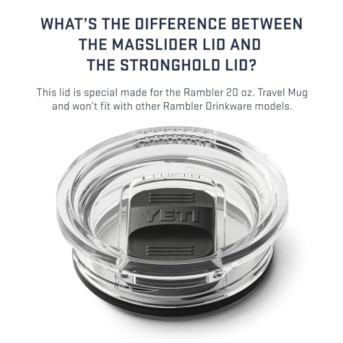 YETI Rambler 20 oz Travel Mug, Stainless Steel, Vacuum Insulated with Stronghold Lid