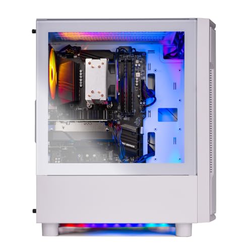 Skytech Archangel Gaming PC Desktop, Intel i5 13400F 2.5 GHz (4.6GHz Turbo Boost), NVIDIA RTX 4060 8GB GDDR6, 2TB SSD, 32GB DDR5 RAM 5200 RGB, 650W Gold PSU, Wi-Fi, Win 11 Home