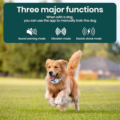 Upgraded GPS Dog Fence & Tracking Collar System - No Subscription Required, Customizable Boundaries via App, Waterproof Rechargeable Collar with Remote Training, 1-Minute Setup, Long Battery Life