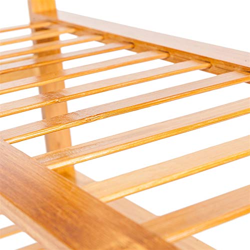 Free Standing Bamboo Shoe Rack, 4 Tier, Espresso, 100% Natural Bamboo, Sturdy, Eco-Friendly, Non-Toxic, Customizable, Easy Assembly, Holds Up to 16 Pairs of Shoes