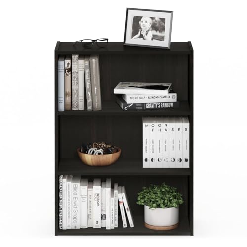 Furinno Pasir 3-Tier Open Shelf Bookcase, Americano