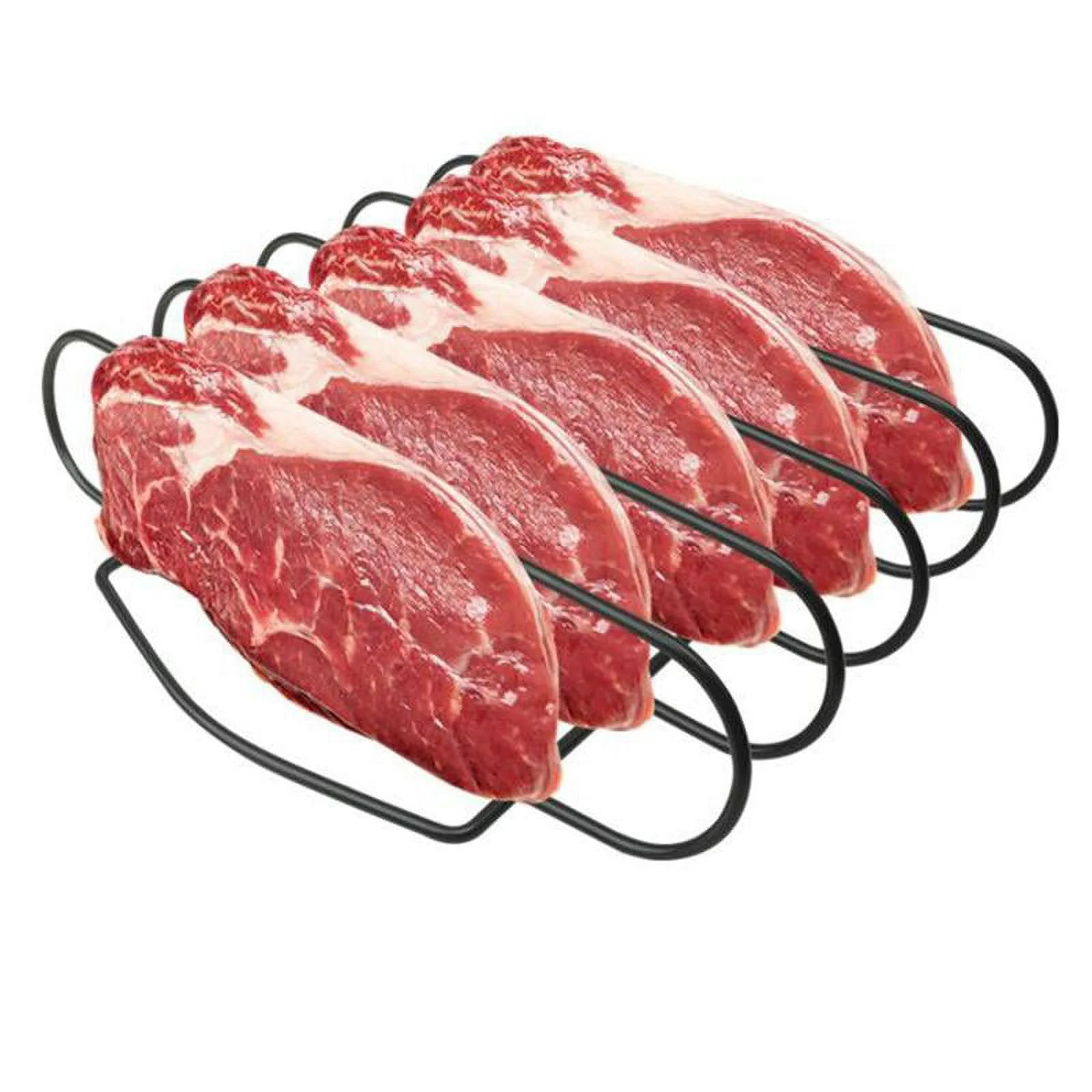 Iron BBQ Rib Rack, Non-stick Steak Rack Smoker Grills Roast Grill for Charcoal Stove Grill Smoker, for Camping Party