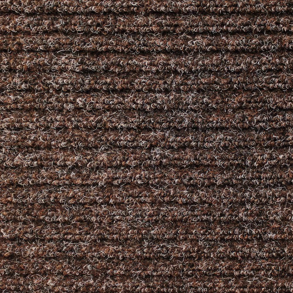House, Home and More Heavy-Duty Ribbed Indoor Outdoor Carpet with Rubber Marine Backing - Tuscan Brown - 6 Feet X 10 Feet