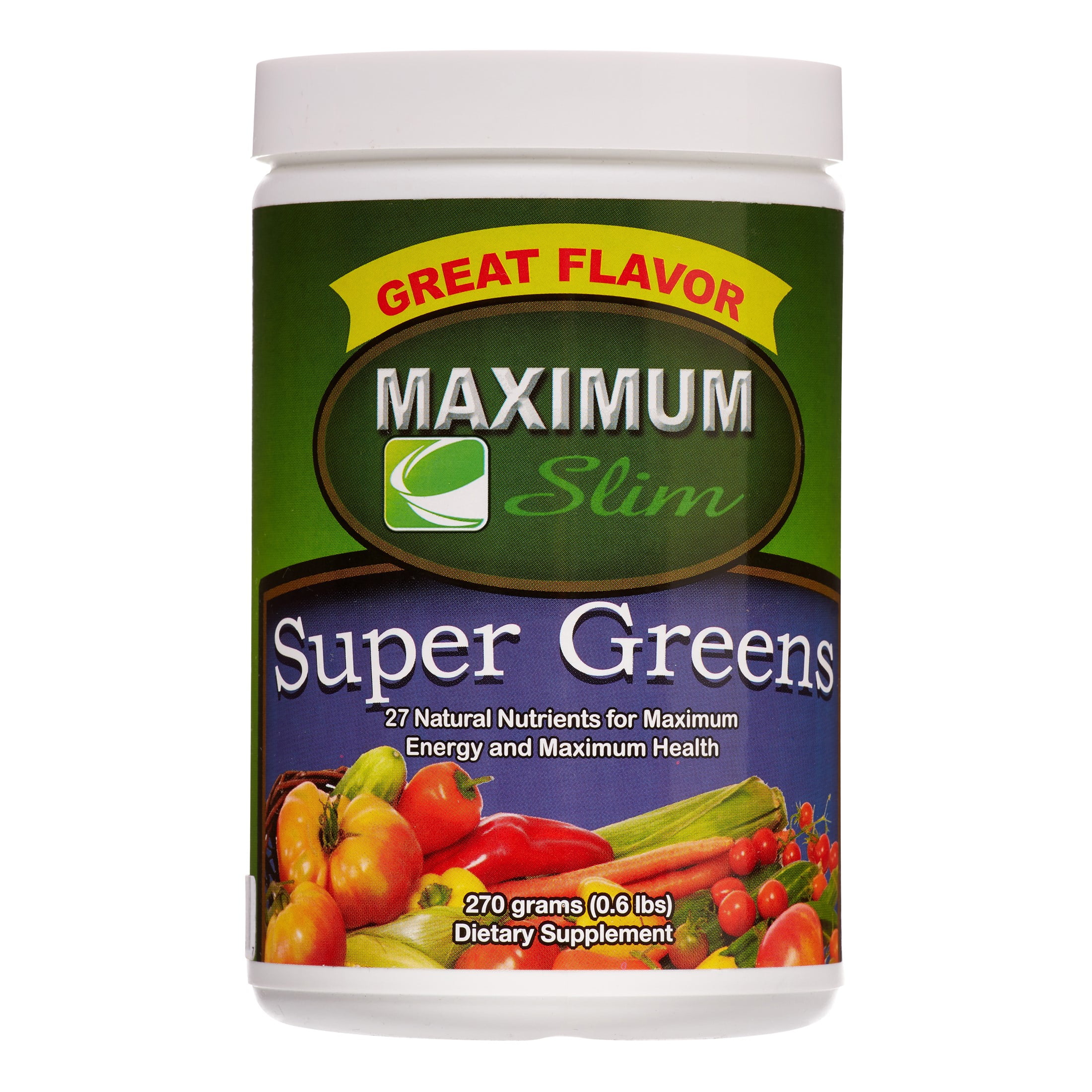 Maximum Slim Fat Burning Supergreens with 27 Natural nutrients for Maximum Energy and Maximum Health, 270 gm
