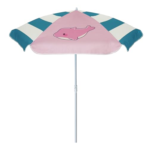 AMMSUN 47 Inch Seaside Beach Umbrella for Sand Box Water Table Kids Durable Umbrellas for children Picnic Beach Camping Garden Outdoor Play Shade (47inch Blue/Shark)