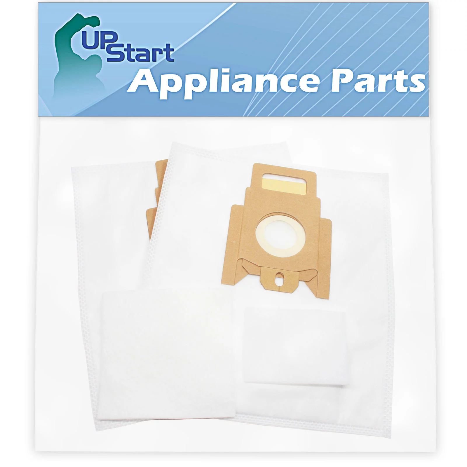 20 Replacement Miele S141 Vacuum Bags with 20 Micro Filters - Compatible Miele Type K, Type K/K Cloth Vacuum Bags (10-Pack, 2 Bags Per Pack)